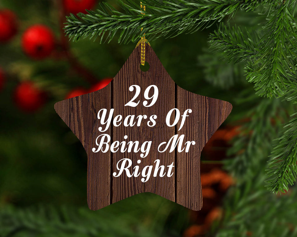 29th Anniversary 29 Years Of Being Mr Right - Star Ornament D