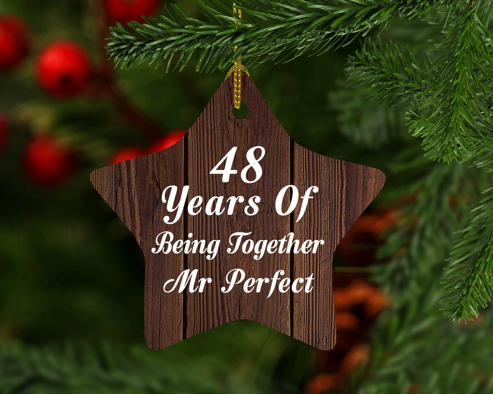 48th Anniversary 48 Years Of Being Mr Perfect - Star Ornament D