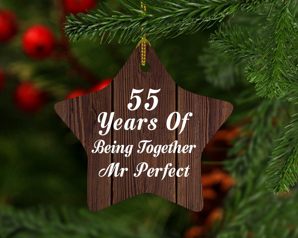 55th Anniversary 55 Years Of Being Mr Perfect - Star Ornament D