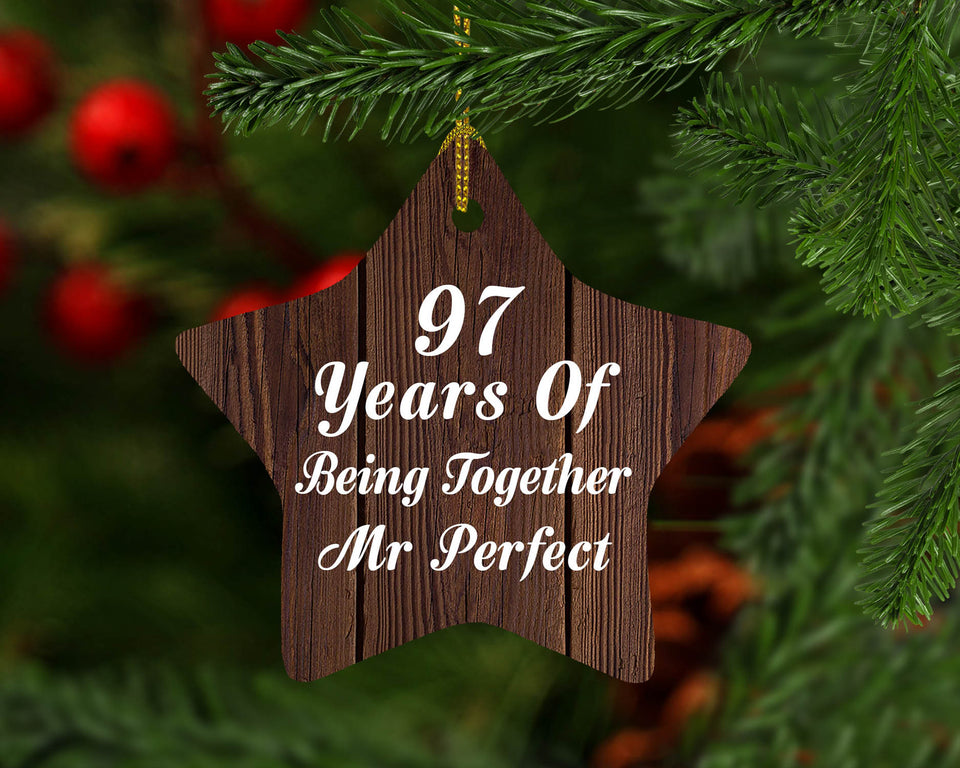 97th Anniversary 97 Years Of Being Mr Perfect - Star Ornament D