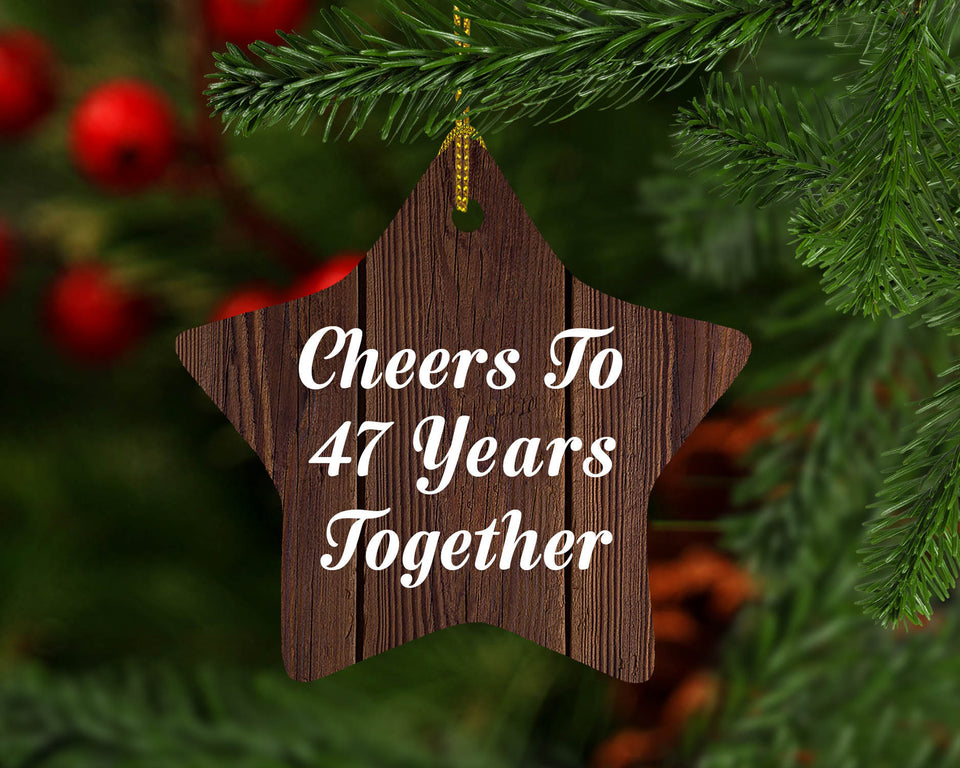 47th Anniversary Cheers To 47 Years Together - Star Ornament D