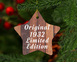 92nd Birthday Original 1932 Limited Edition - Star Ornament E