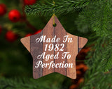 42nd Birthday Made In 1982 Aged To Perfection - Star Ornament E