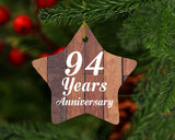 94th Anniversary 94 Years Anniversary - Star Ornament E