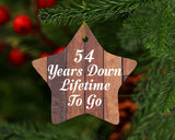 54th Anniversary 54 Years Down Lifetime To Go - Star Ornament E