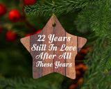 22nd Anniversary 22 Years Still In Love After These Years - Star Ornament E