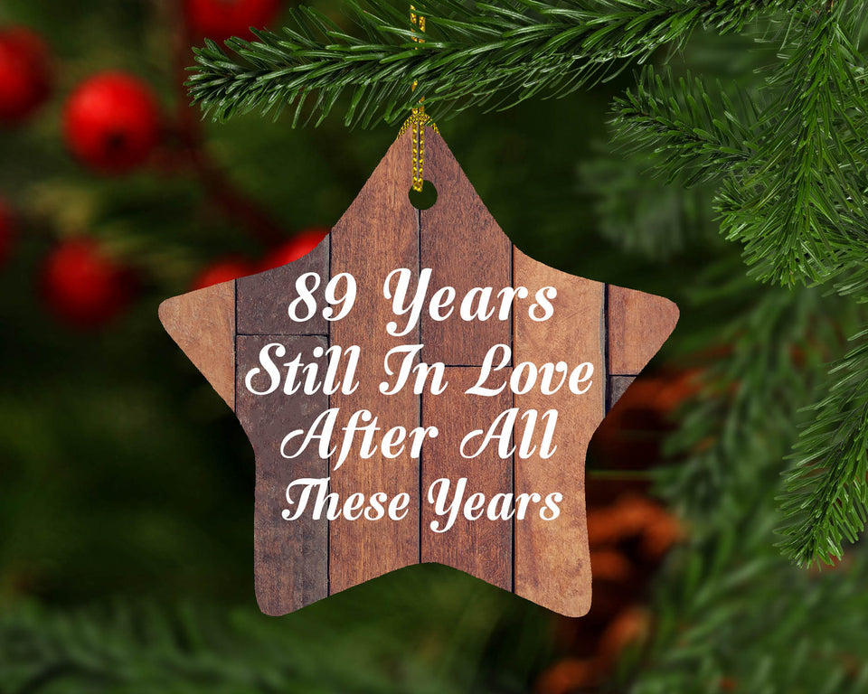 89th Anniversary 89 Years Still In Love After These Years - Star Ornament E