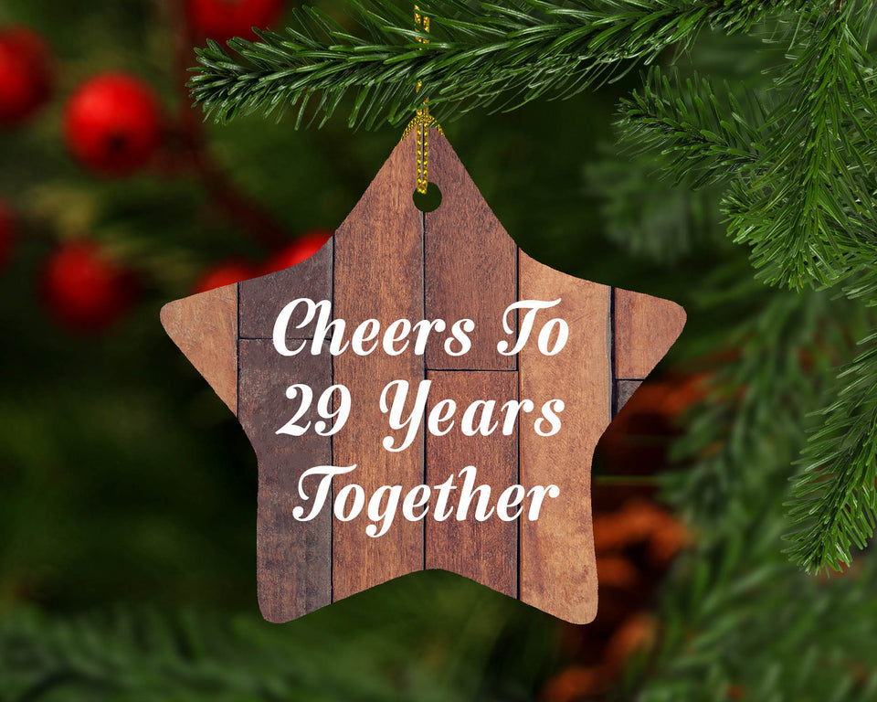 29th Anniversary Cheers To 29 Years Together - Star Ornament E