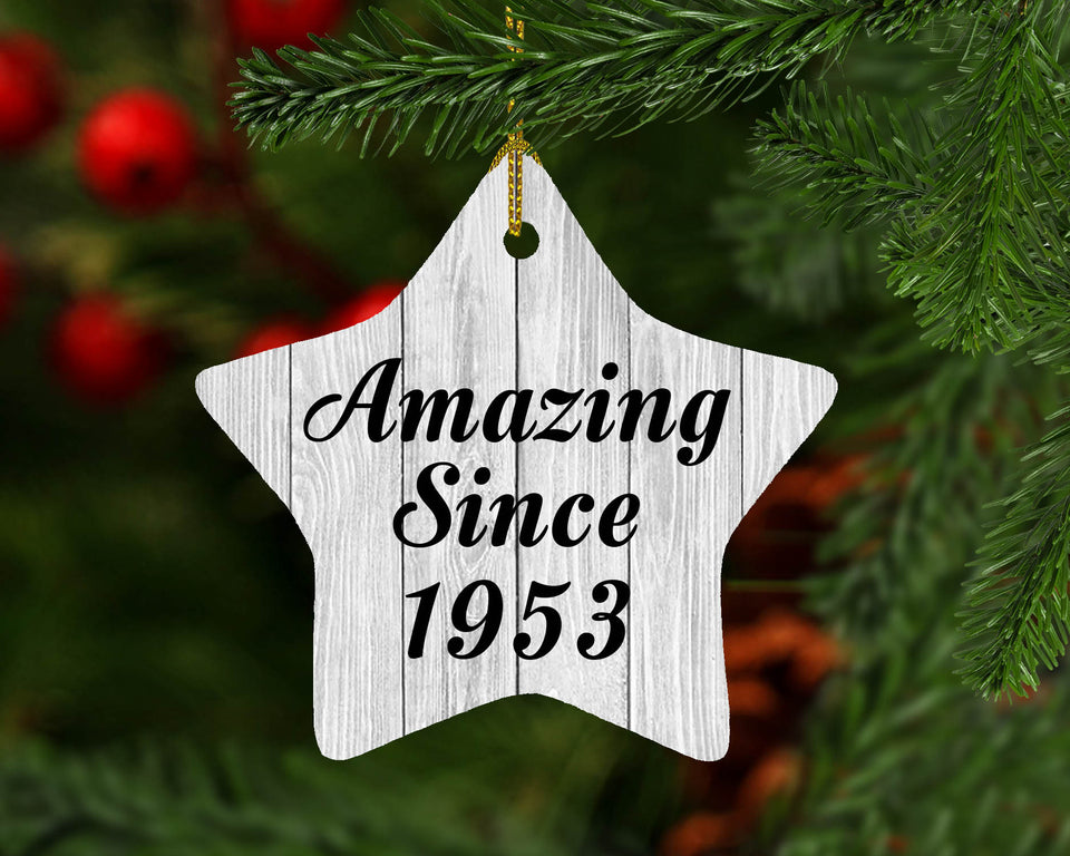 71st Birthday Amazing Since 1953 - Star Ornament F
