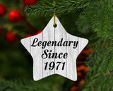 53rd Birthday Legendary Since 1971 - Star Ornament F