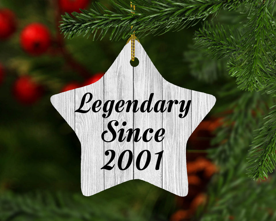 23rd Birthday Legendary Since 2001 - Star Ornament F