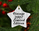 17th Birthday Vintage 2007 Limited Edition - Star Ornament F