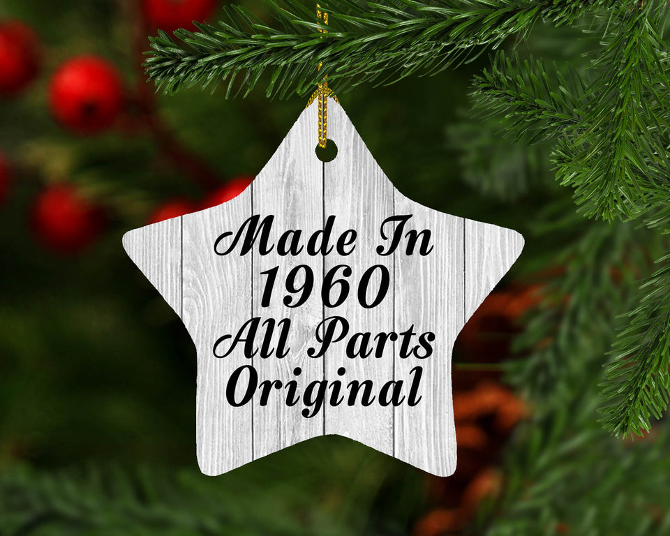 64th Birthday Made In 1960 All Parts Original - Star Ornament F