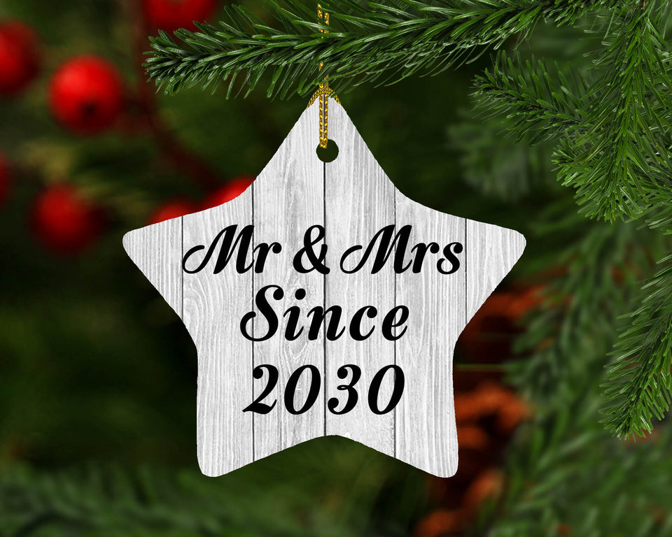 Anniversary Mr & Mrs Since 2030 - Star Ornament F