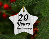 29th Anniversary 29 Years Anniversary - Star Ornament F