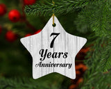 7th Anniversary 7 Years Anniversary - Star Ornament F