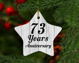 73rd Anniversary 73 Years Anniversary - Star Ornament F
