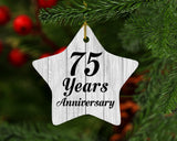 75th Anniversary 75 Years Anniversary - Star Ornament F
