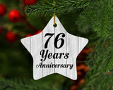 76th Anniversary 76 Years Anniversary - Star Ornament F