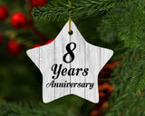 8th Anniversary 8 Years Anniversary - Star Ornament F