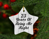 23rd Anniversary 23 Years Of Being Mr Right - Star Ornament F