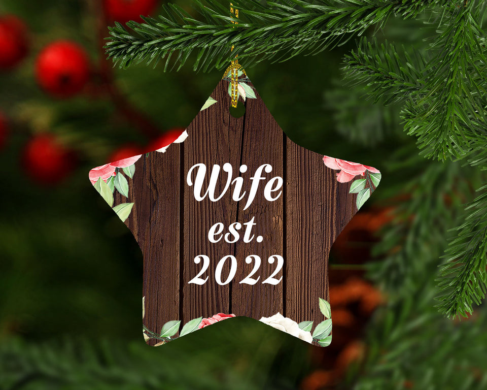 Wife Established Est. 2022 - Star Ornament A