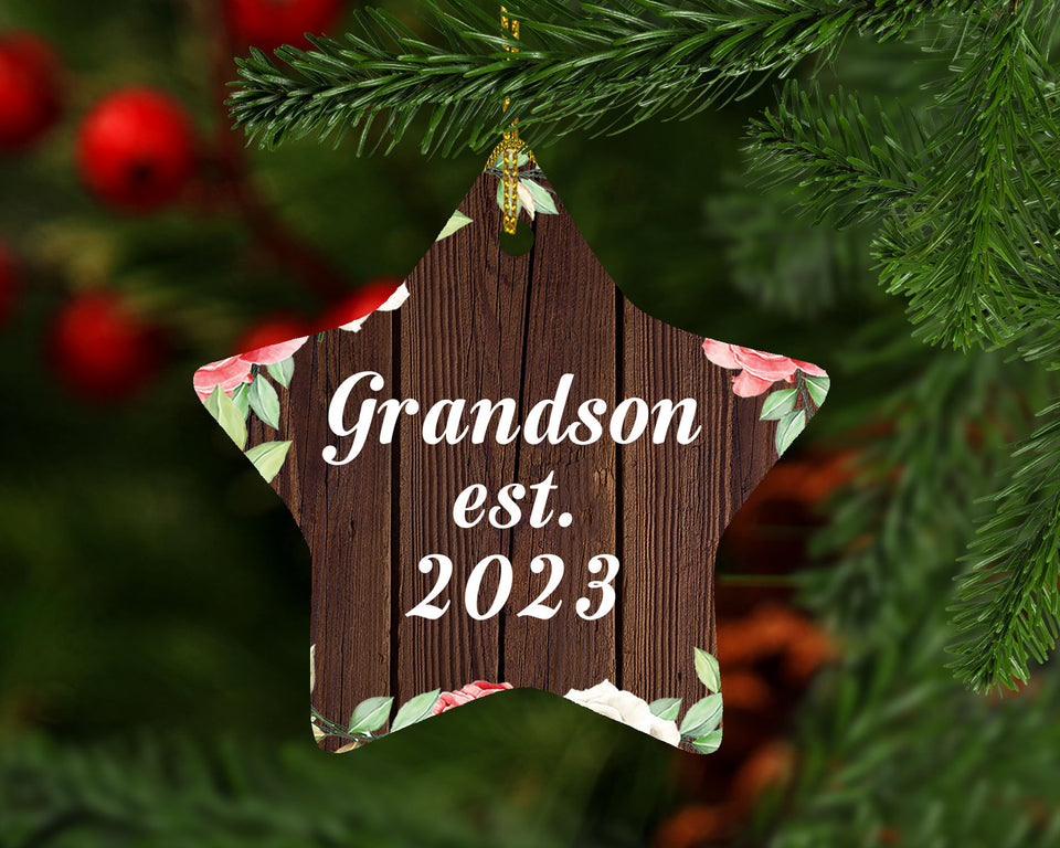 Grandson Established Est. 2023 - Star Ornament A