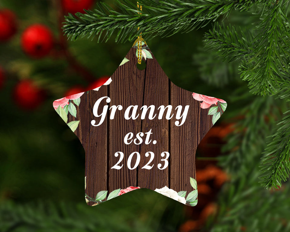 Granny Established Est. 2023 - Star Ornament A