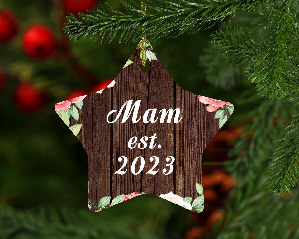 Mam Established Est. 2023 - Star Ornament A