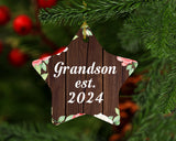 Grandson Established Est. 2024 - Star Ornament A