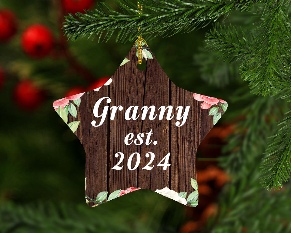 Granny Established Est. 2024 - Star Ornament A