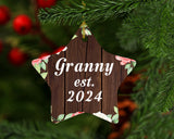 Granny Established Est. 2024 - Star Ornament A