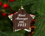 Hotel Manager Established Est. 2022 - Star Ornament A