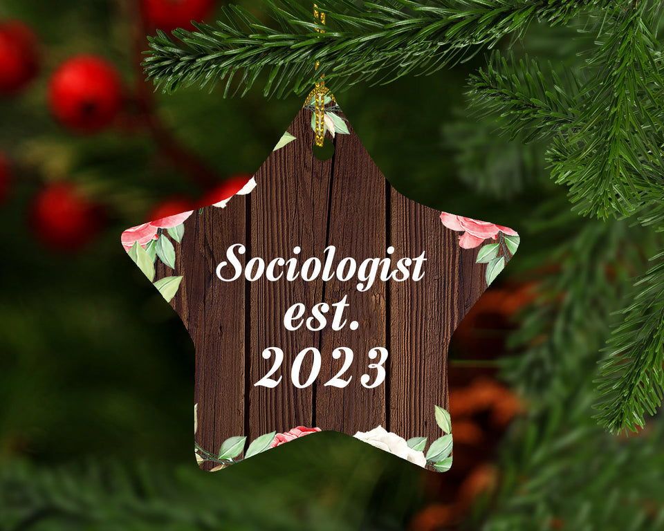 Sociologist Established Est. 2023 - Star Ornament A