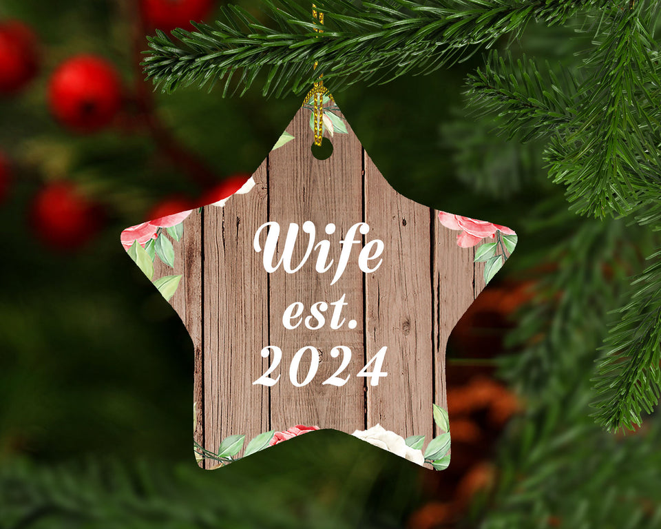 Wife Established Est. 2024 - Star Ornament B