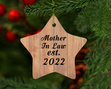 Mother In Law Established Est. 2022 - Star Ornament C