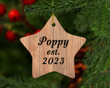 Poppy Established Est. 2023 - Star Ornament C