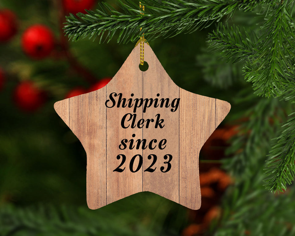 Shipping Clerk Since 2023 - Star Ornament C