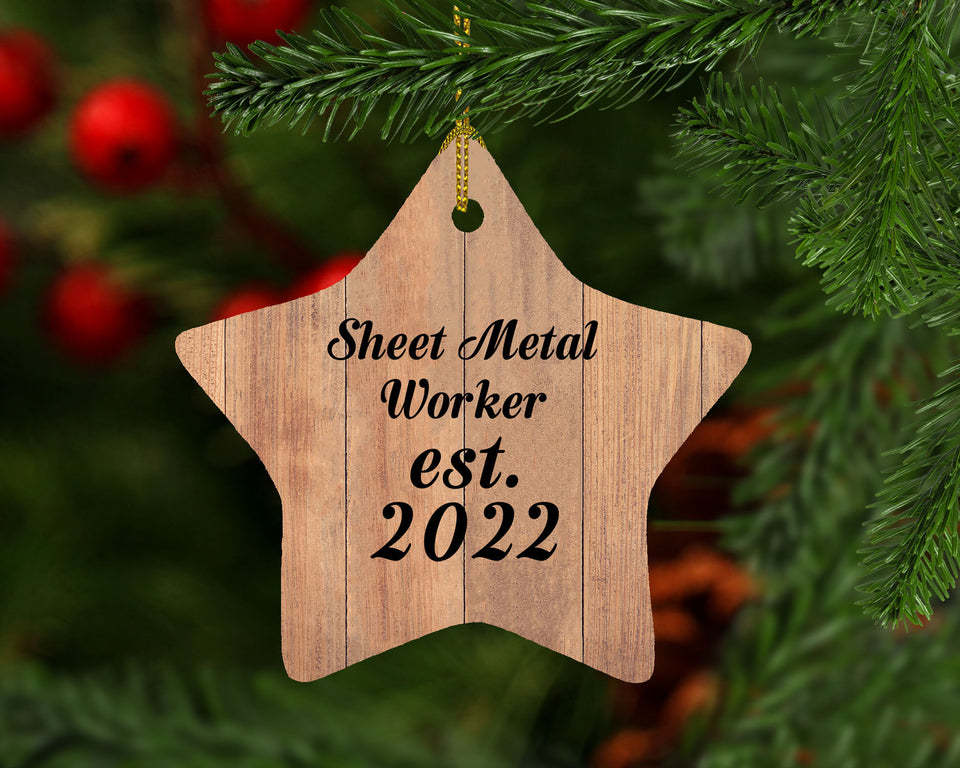 Sheet Metal Worker Established Est. 2022 - Star Ornament C
