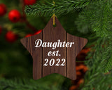 Daughter Established Est. 2022 - Star Ornament D