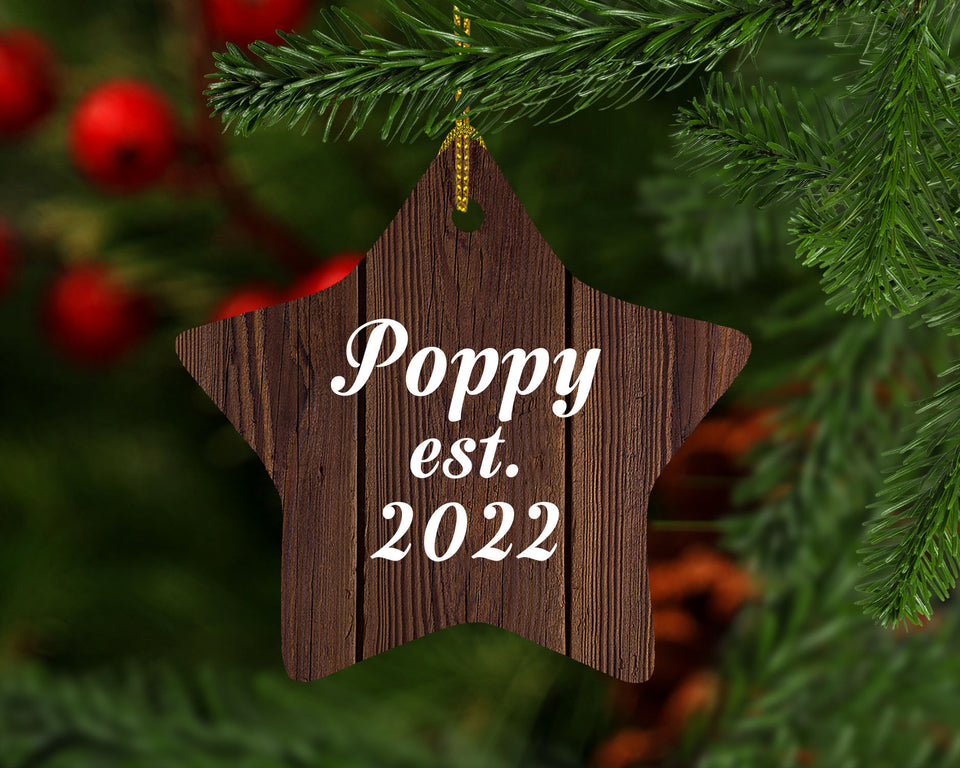 Poppy Established Est. 2022 - Star Ornament D