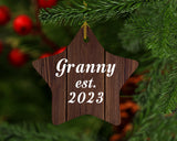 Granny Established Est. 2023 - Star Ornament D