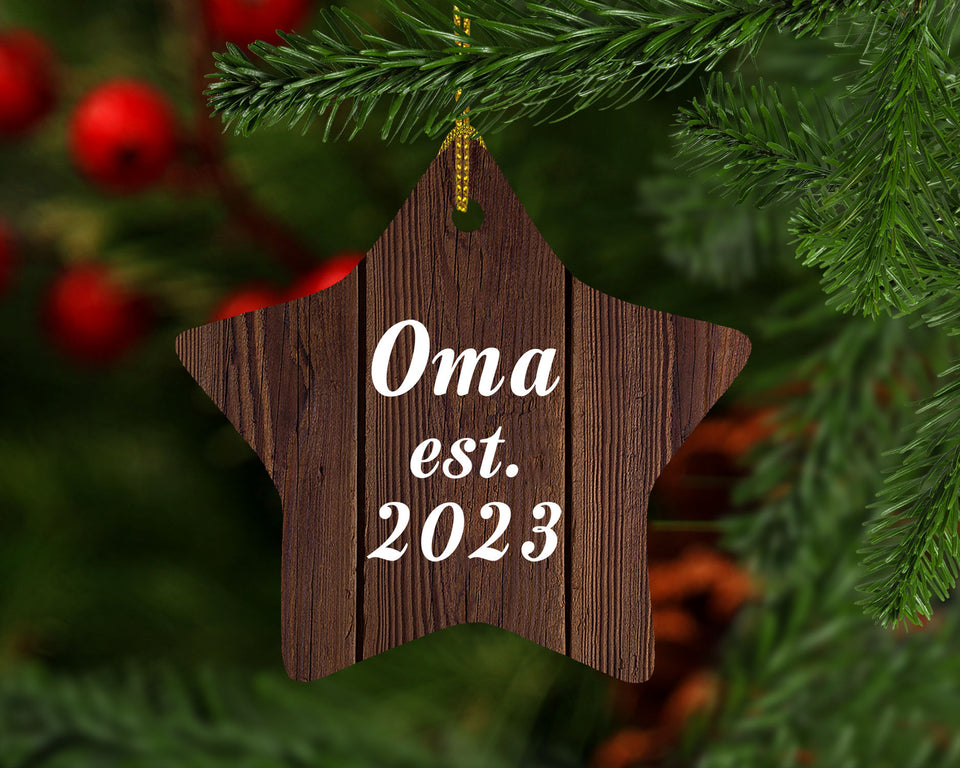 Oma Established Est. 2023 - Star Ornament D