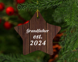 Grandfather Established Est. 2024 - Star Ornament D