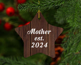 Mother Established Est. 2024 - Star Ornament D
