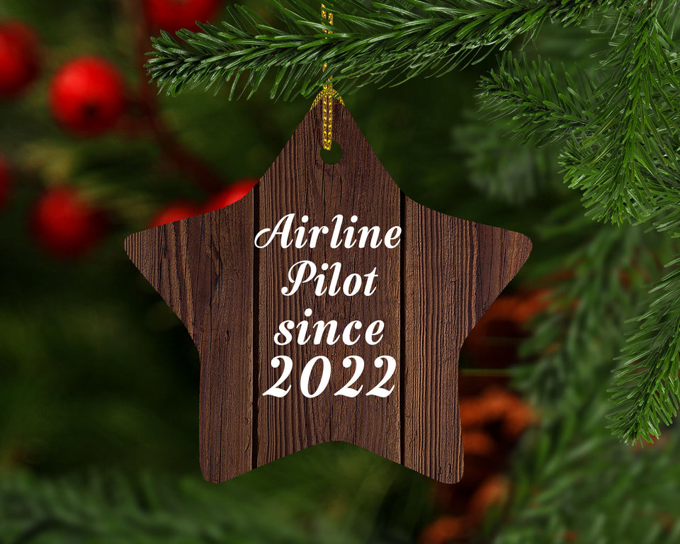Airline Pilot Since 2022 - Star Ornament D
