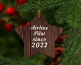 Airline Pilot Since 2022 - Star Ornament D