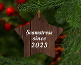 Seamstress Since 2023 - Star Ornament D