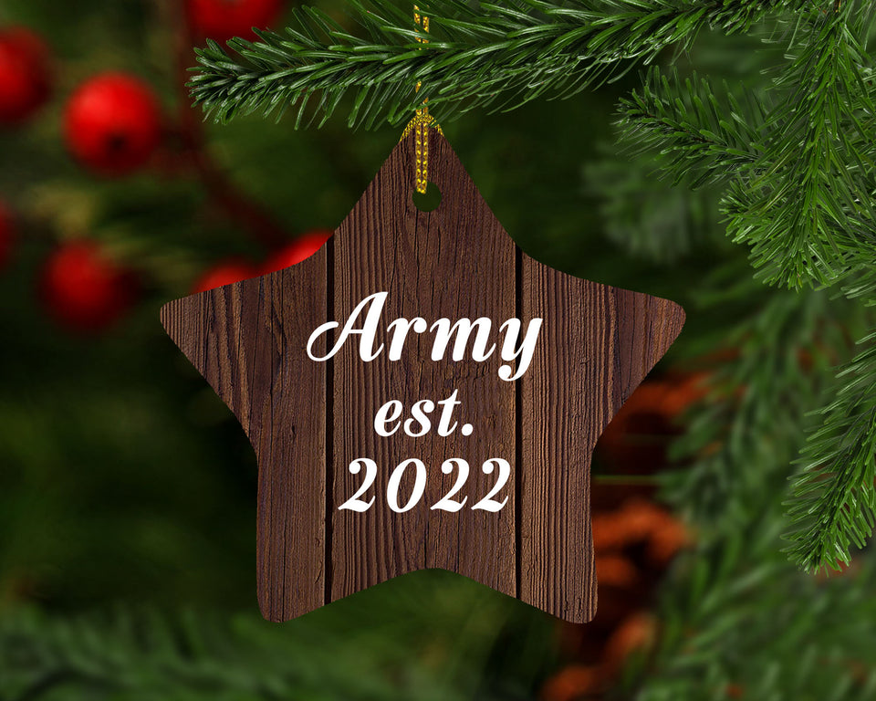 Army Established Est. 2022 - Star Ornament D
