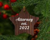 Attorney Established Est. 2022 - Star Ornament D